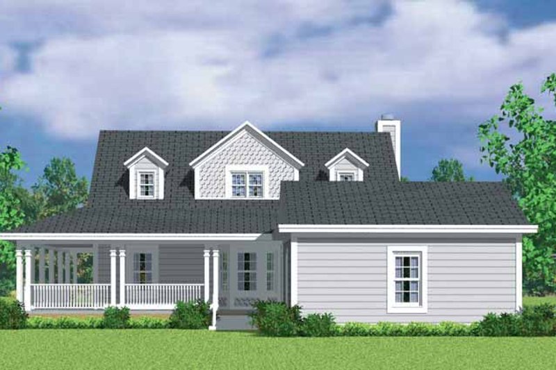 Dream House Plan - Victorian Exterior - Rear Elevation Plan #72-1132