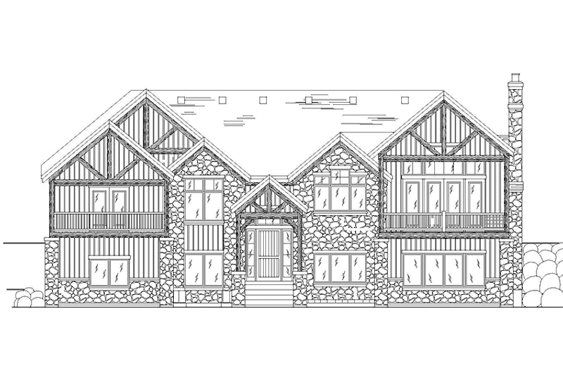 Home Plan - Exterior - Rear Elevation for Craftsman House Plan #945-116 - 2 bed, 2 bath