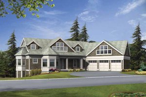 Exterior - Front Elevation 3 for Craftsman House Plan #132-517 - 3 bed, 2.5 bath