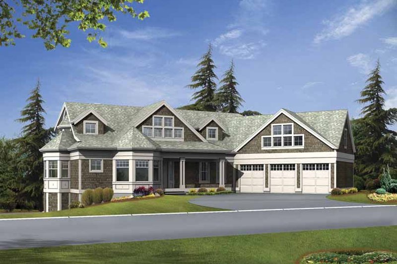 Home Plan - Exterior - Front Elevation 3 for Craftsman House Plan #132-517 - 3 bed, 2.5 bath