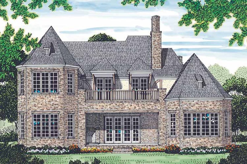 Home Plan - Exterior - Rear Elevation for Country House Plan #453-453 - 3 bed, 3.5 bath