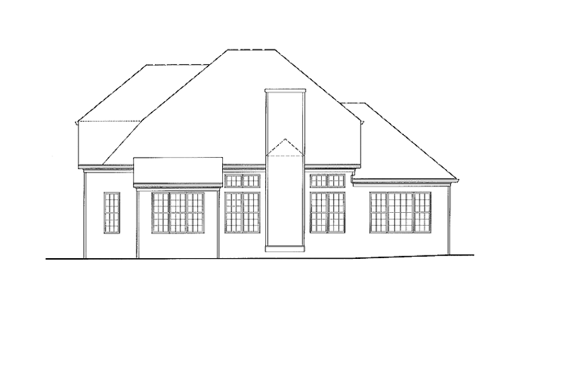 Home Plan - Exterior - Rear Elevation for Craftsman House Plan #54-306 - 3 bed, 2.5 bath