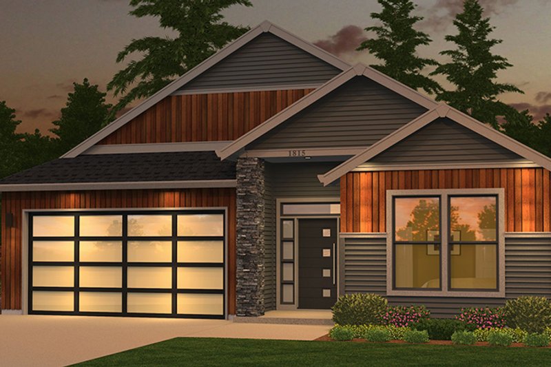 House Design - Exterior - Front Elevation 3 for Ranch House Plan #943-50 - 3 bed, 2 bath