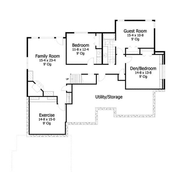 Dream House Plan - European Floor Plan - Lower Floor Plan #51-1066