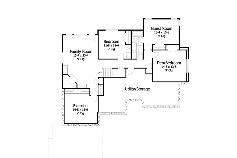 Home Plan - Floor Plan - Lower Floor for European House Plan #51-1066 - 3 bed, 2.5 bath