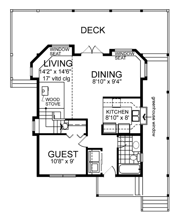 House Plan Design - European Floor Plan - Main Floor Plan #118-142