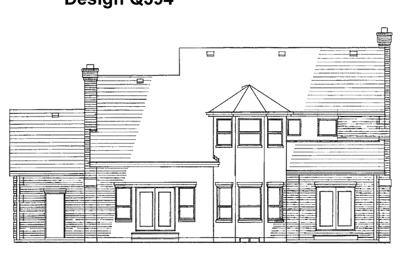 Home Plan - Exterior - Rear Elevation for Colonial House Plan #47-834 - 3 bed, 2.5 bath