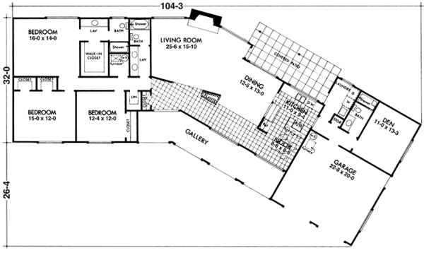Home Plan - Mediterranean Floor Plan - Main Floor Plan #320-1356