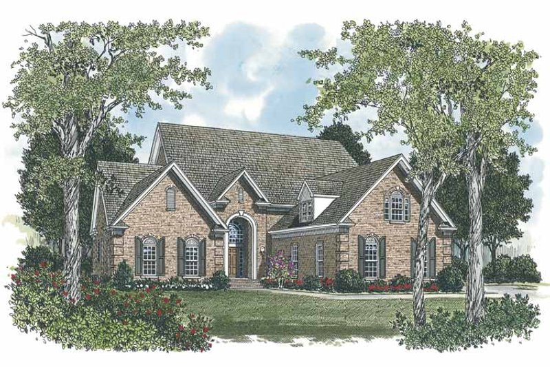 Architectural House Design - Exterior - Front Elevation 3 for Traditional House Plan #453-545 - 3 bed, 2.5 bath