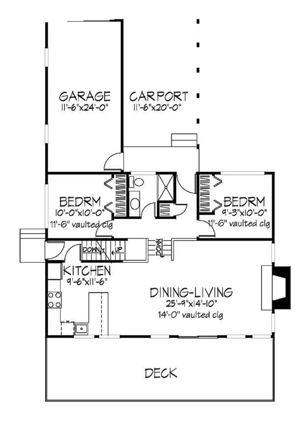 Architectural House Design - Contemporary Floor Plan - Main Floor Plan #320-792