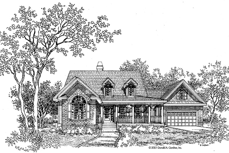 Home Plan - Exterior - Front Elevation 3 for Country House Plan #929-637 - 3 bed, 2 bath