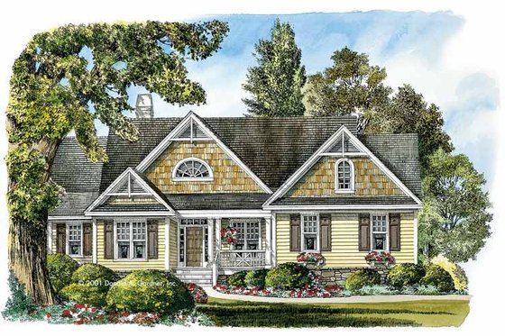 Exterior - Front Elevation 3 for Craftsman House Plan #929-650 - 3 bed, 3 bath