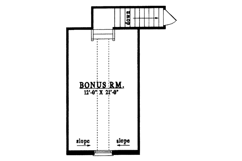 Home Plan - Floor Plan - Other Floor for Country House Plan #42-557 - 3 bed, 2 bath