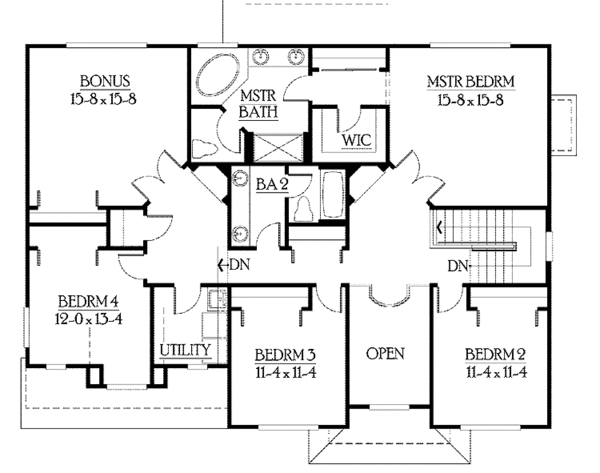 Home Plan - Prairie Floor Plan - Upper Floor Plan #132-382