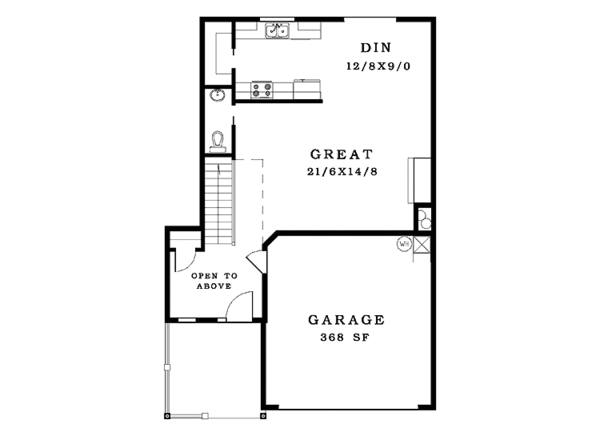 House Design - Craftsman Floor Plan - Main Floor Plan #943-14