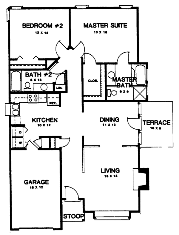 Home Plan - Country Floor Plan - Main Floor Plan #30-211