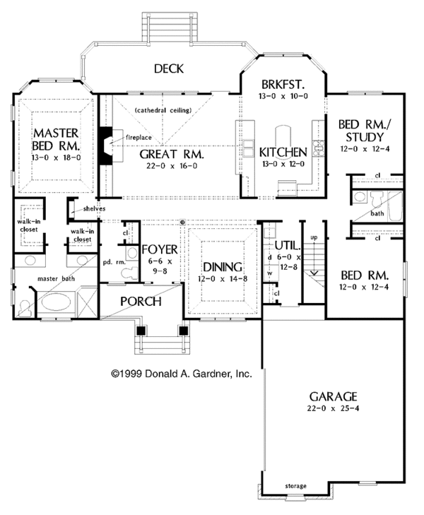 Craftsman Floor Plan - Main Floor Plan #929-440