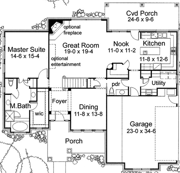 Architectural House Design - European Floor Plan - Main Floor Plan #120-242