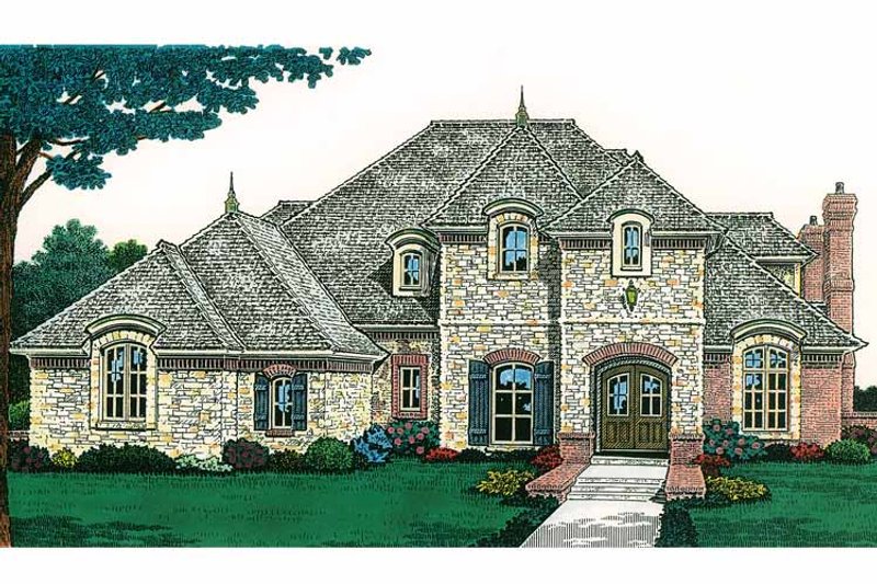 Home Plan - Exterior - Front Elevation 4 for Country House Plan #310-1198 - 4 bed, 3.5 bath