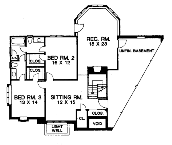 Home Plan - Tudor Floor Plan - Lower Floor Plan #1001-120