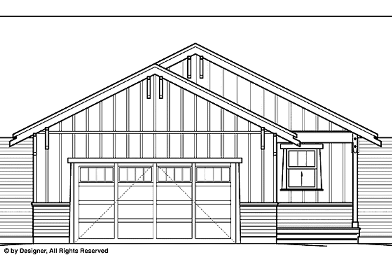 House Plan Design - Exterior - Rear Elevation for Craftsman House Plan #895-64 - 3 bed, 2.5 bath