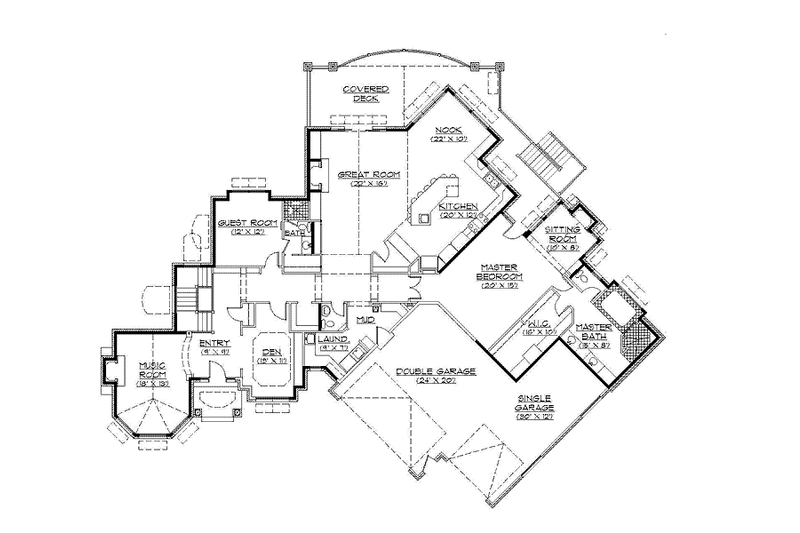 Home Plan - Floor Plan - Main Floor for Traditional House Plan #945-64 - 3 bed, 2.5 bath