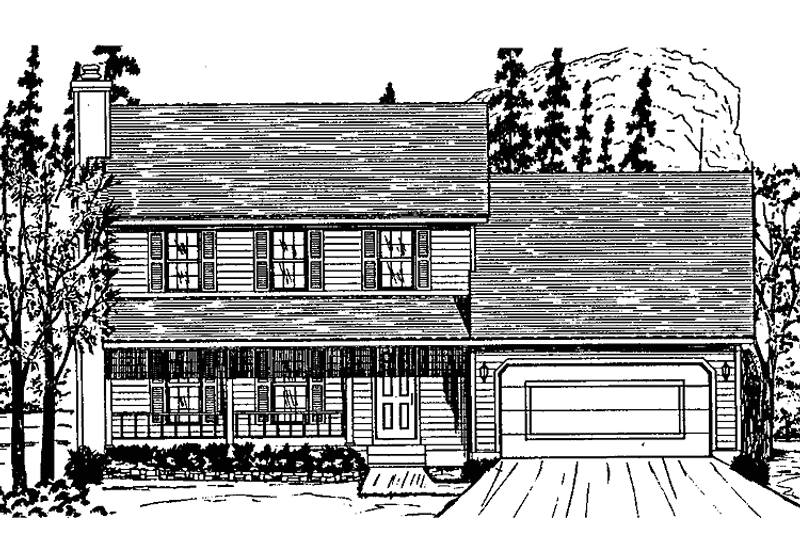 House Plan Design - Country Exterior - Front Elevation Plan #405-240