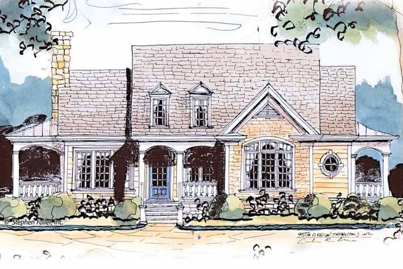Home Plan - Exterior - Front Elevation 3 for Country House Plan #429-430 - 2 bed, 2.5 bath