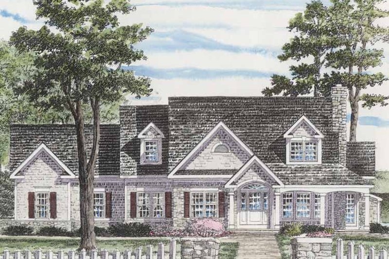 Home Plan - Colonial Exterior - Front Elevation Plan #316-255