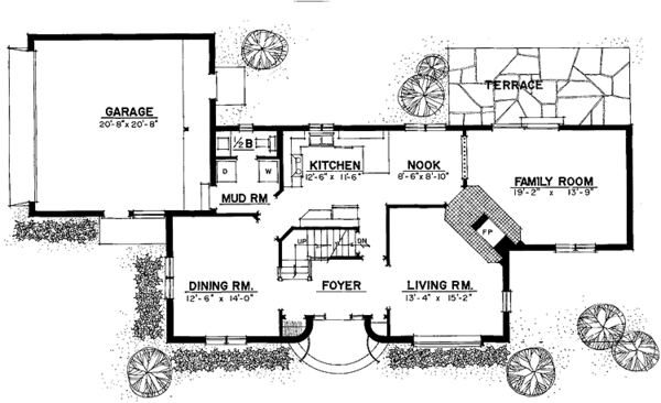Architectural House Design - European Floor Plan - Main Floor Plan #1016-32