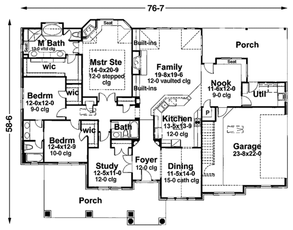 Home Plan - European Floor Plan - Main Floor Plan #120-239