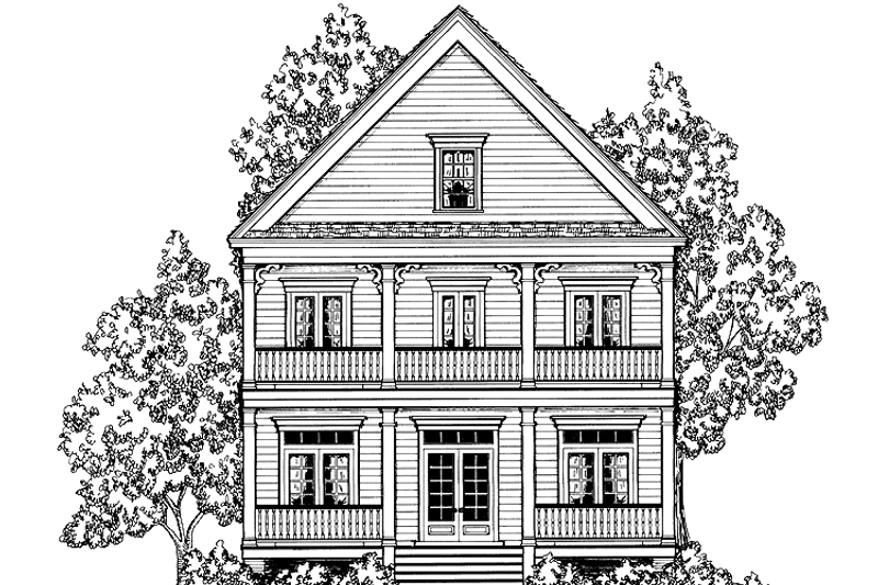 Architectural House Design - Victorian Exterior - Front Elevation Plan #1047-18