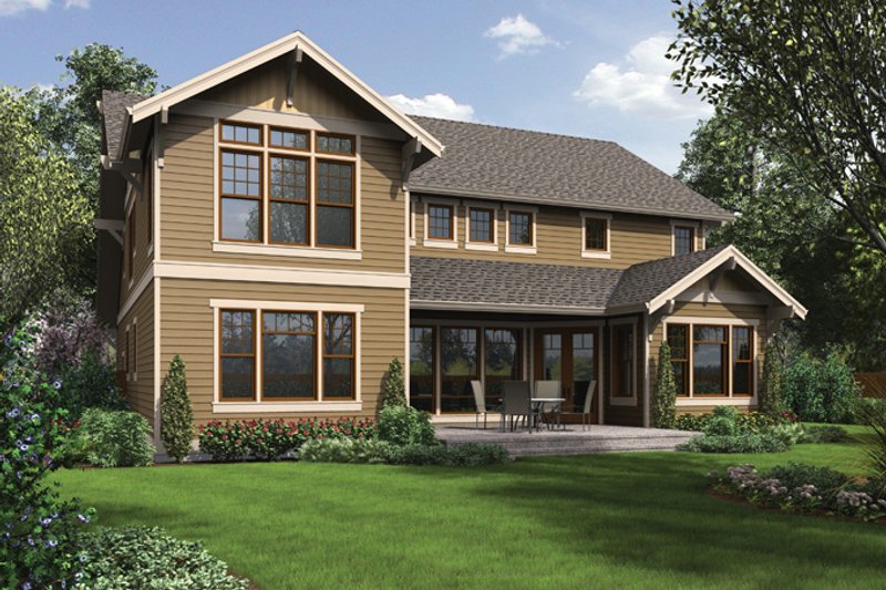 House Design - Exterior - Rear Elevation 1 for Craftsman House Plan #48-905 - 4 bed, 5.5 bath