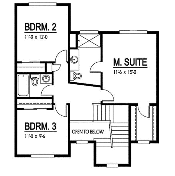 Architectural House Design - Contemporary Floor Plan - Upper Floor Plan #569-4