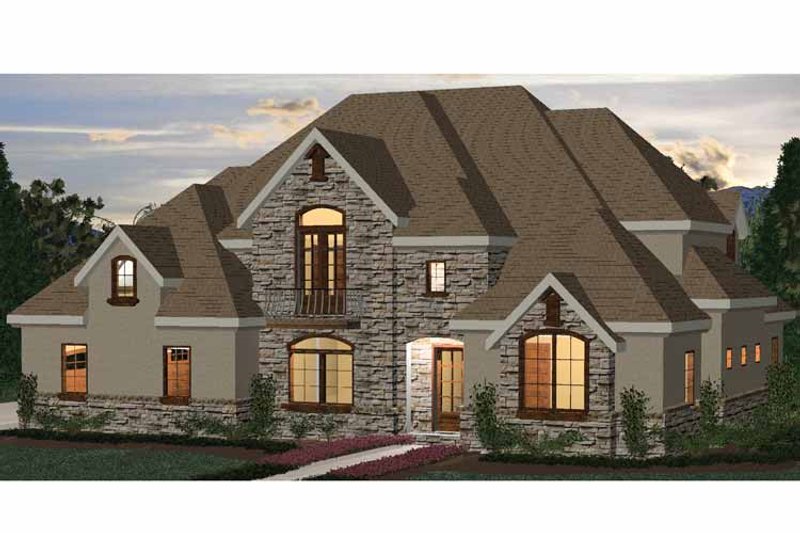 Architectural House Design - Exterior - Front Elevation 3 for Country House Plan #937-10 - 5 bed, 5.5 bath