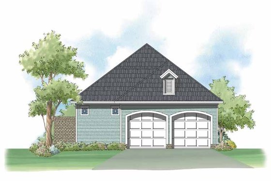 Exterior - Rear Elevation for Country House Plan #930-397 - 3 bed, 3 bath