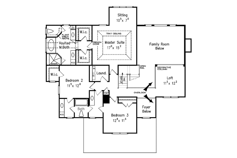 Home Plan - Floor Plan - Upper Floor for Country House Plan #927-167 - 4 bed, 3 bath