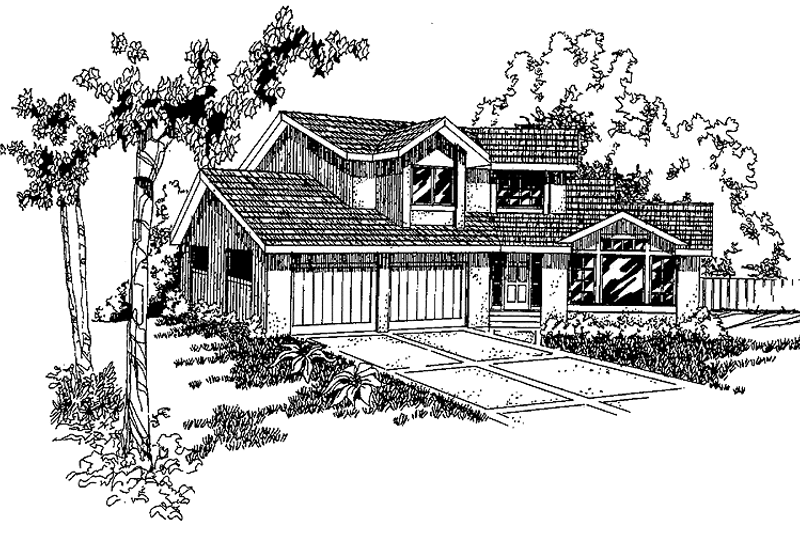 Dream House Plan - Contemporary Exterior - Front Elevation Plan #60-704