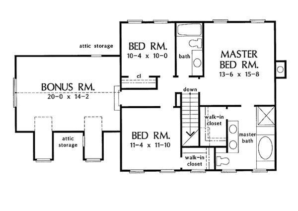 Farmhouse Floor Plan - Upper Floor Plan #929-241