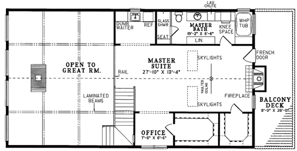 Dream House Plan - Contemporary Floor Plan - Upper Floor Plan #17-2639