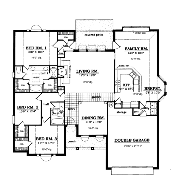 House Plan Design - European Floor Plan - Main Floor Plan #42-687