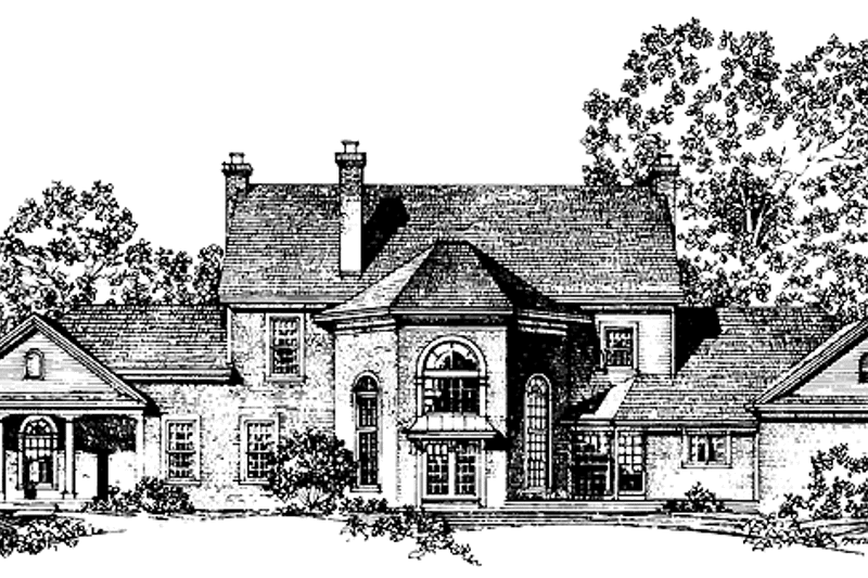 House Blueprint - Exterior - Rear Elevation for Colonial House Plan #1016-55 - 5 bed, 3.5 bath