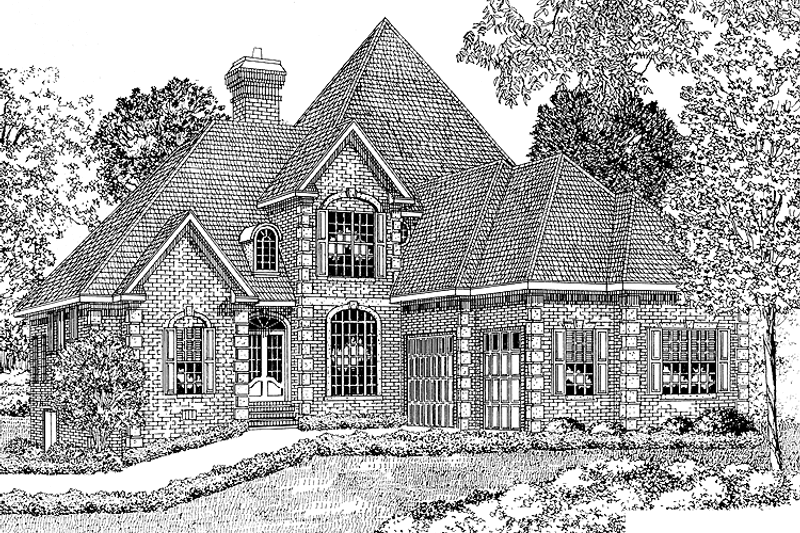 House Design - European Exterior - Front Elevation Plan #17-2722