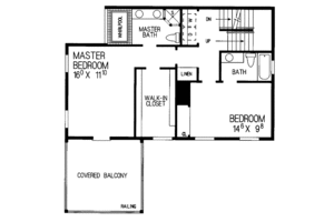 Floor Plan - Upper Floor for Victorian House Plan #72-885 - 3 bed, 3.5 bath