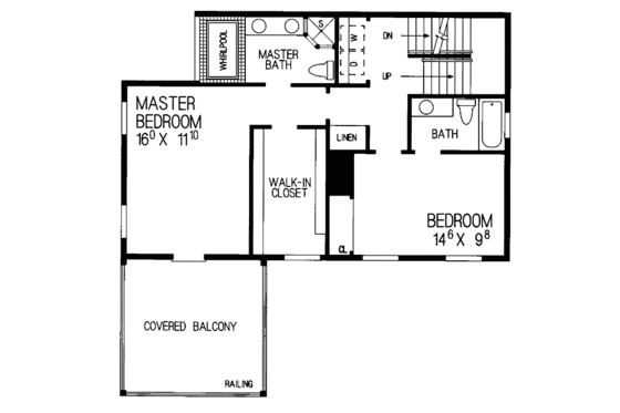 Floor Plan - Upper Floor for Victorian House Plan #72-885 - 3 bed, 3.5 bath