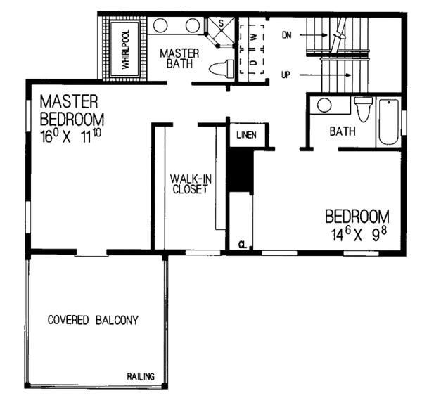 Architectural House Design - Victorian Floor Plan - Upper Floor Plan #72-885