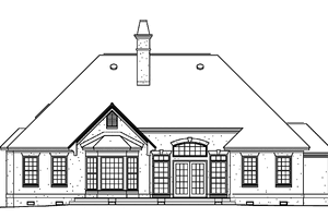 Exterior - Rear Elevation for Traditional House Plan #929-320 - 3 bed, 2 bath