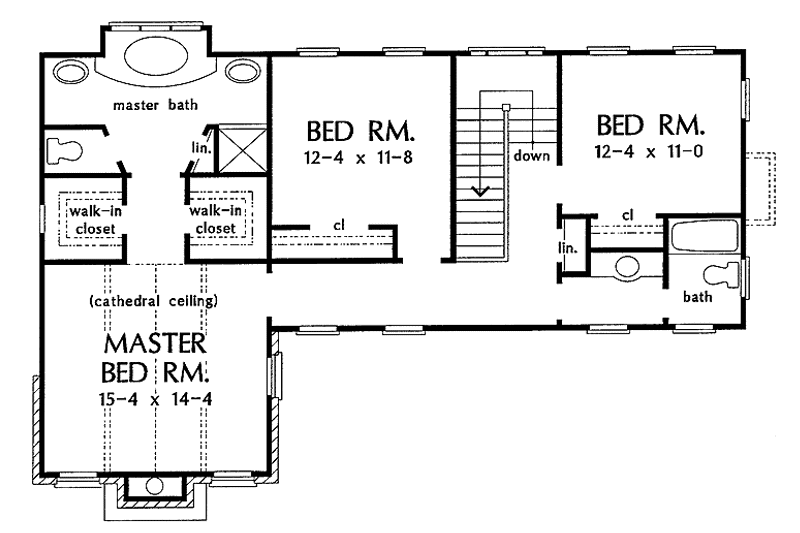 Architectural House Design - Floor Plan - Upper Floor for Country House Plan #929-262 - 3 bed, 2.5 bath