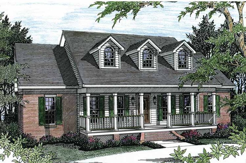 Dream House Plan - Exterior - Front Elevation 3 for Country House Plan #44-201 - 3 bed, 3 bath