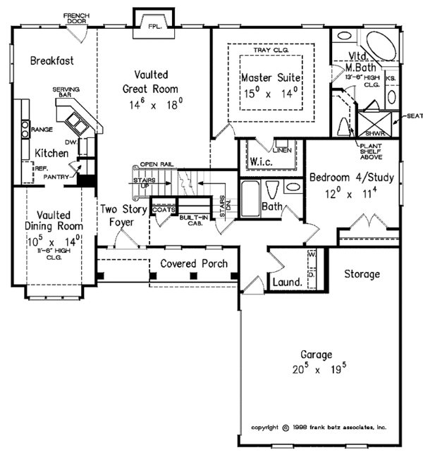 Dream House Plan - Country Floor Plan - Main Floor Plan #927-258